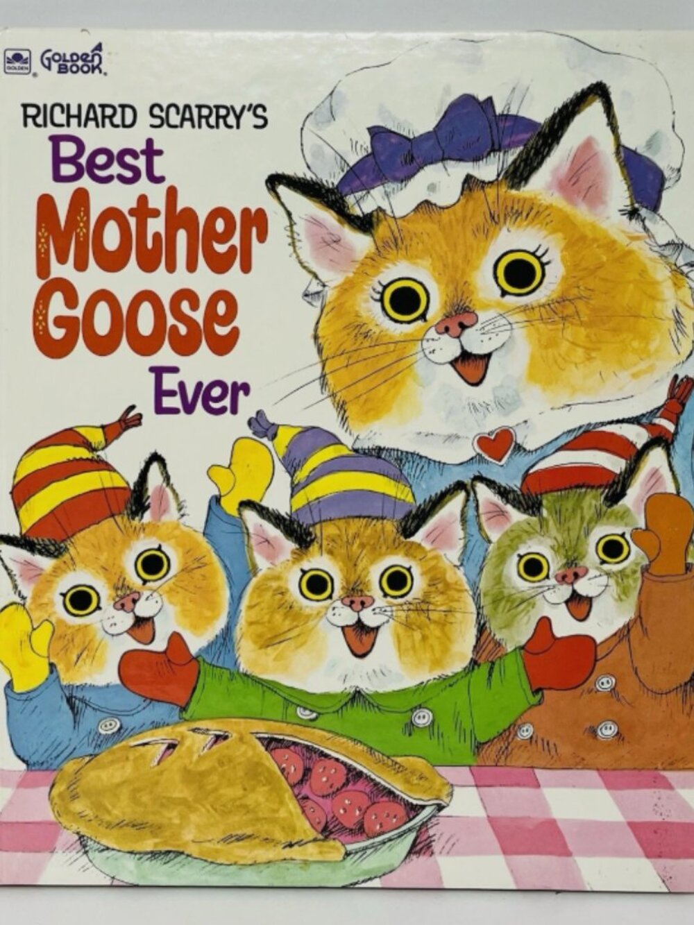 Richard Scarry’s Best Mother Goose Ever — Colorful Orange & Multicolor Cat Cover